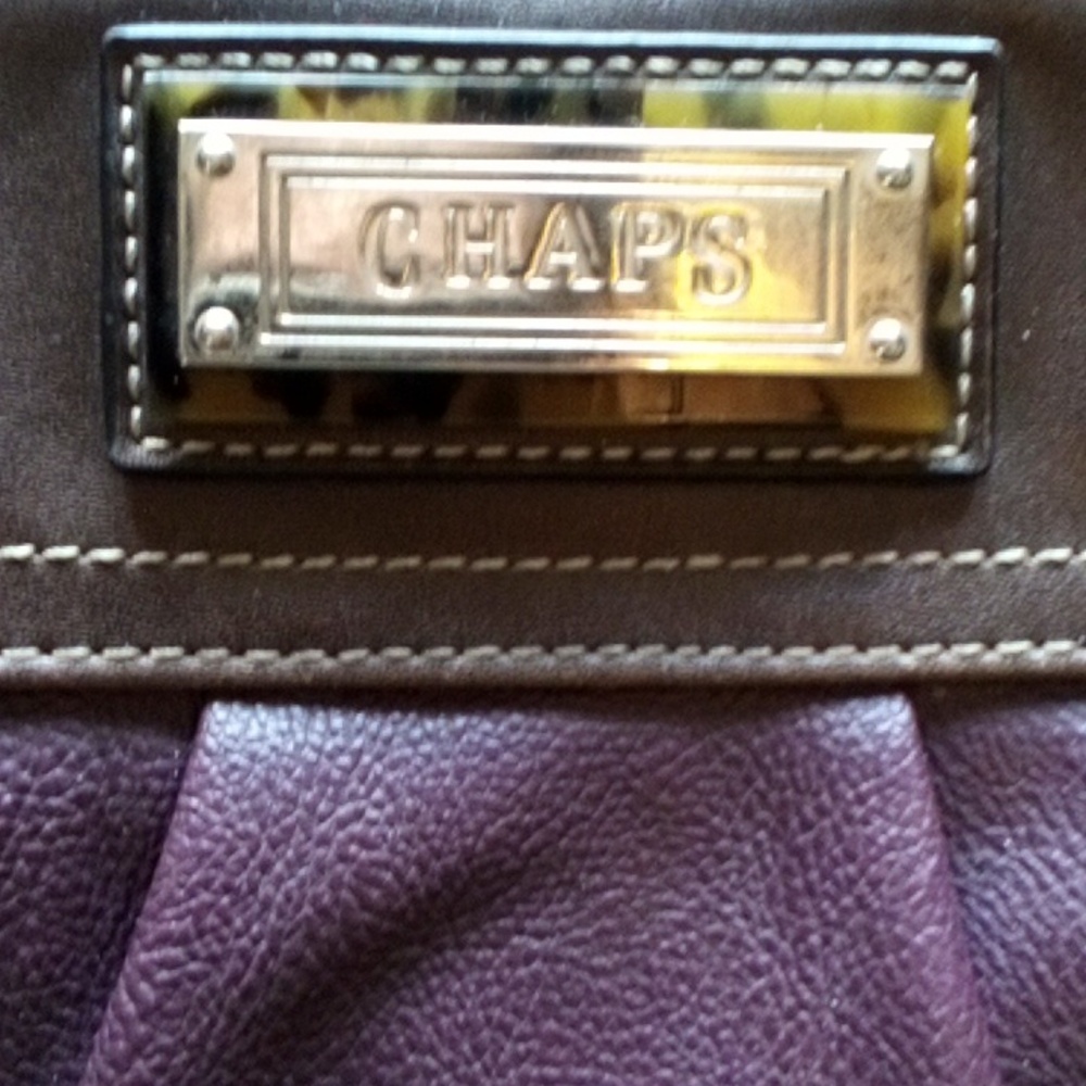 Chaps Maroon Purse - Picture 2 of 4